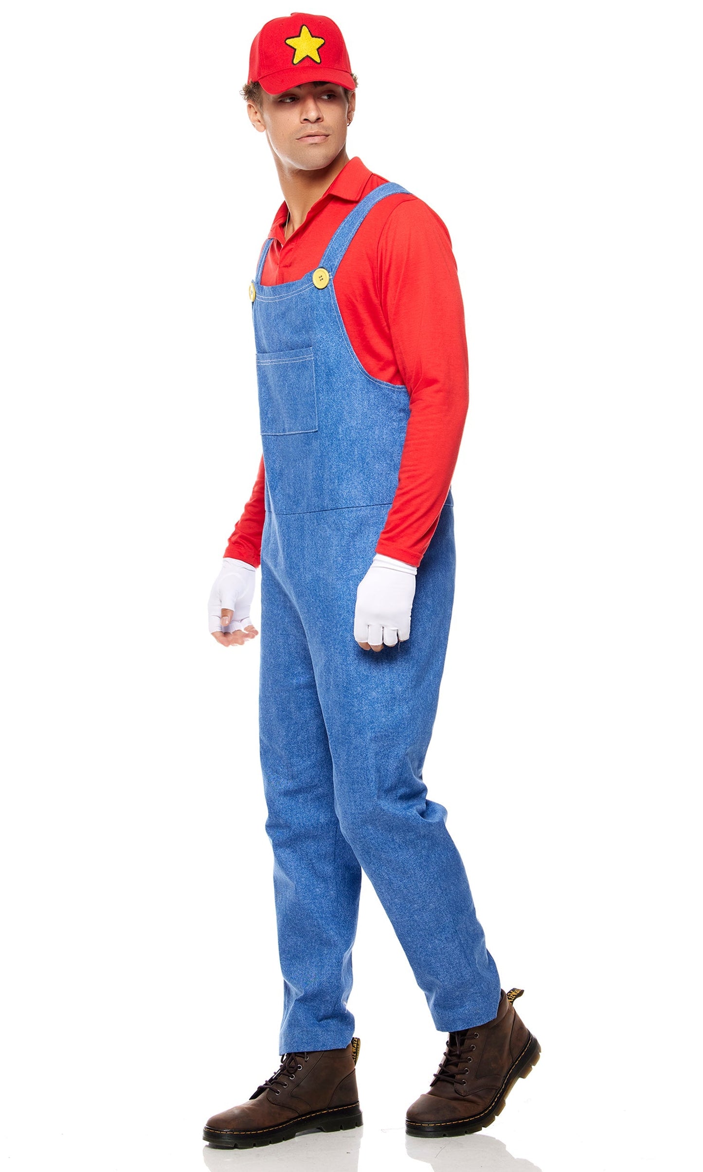 Men's Power Up Video Game Character Costume: Iconic 4-Piece Cosplay Outfit