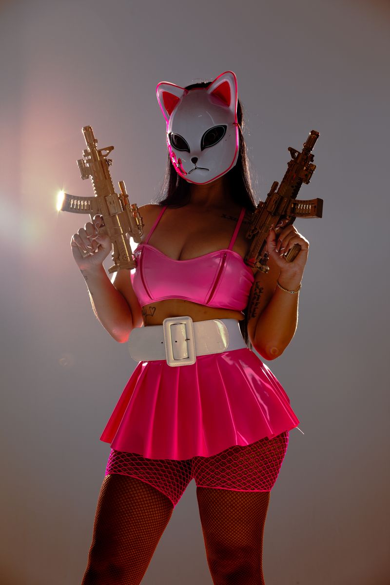 Exclusive Playthings Sheer 2pc Zipper Top and Skirt