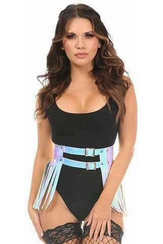 Blue/Purple Holo Fringe Skirt - Daisy Corsets