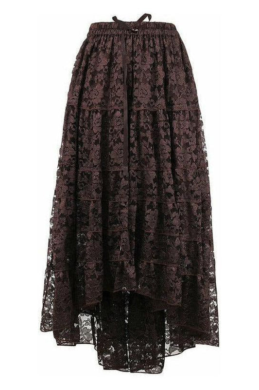 Brown Lace Skirt - Daisy Corsets