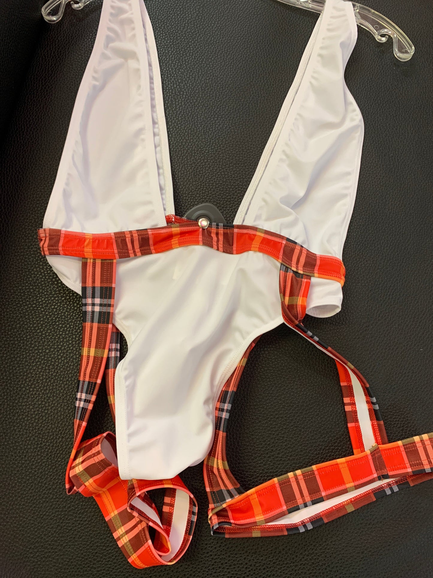 Exclusive 1pc Mesh Bodysuit with Attached Garter