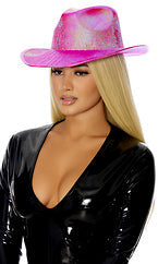 Sexy Holographic Pink Cowgirl Costume