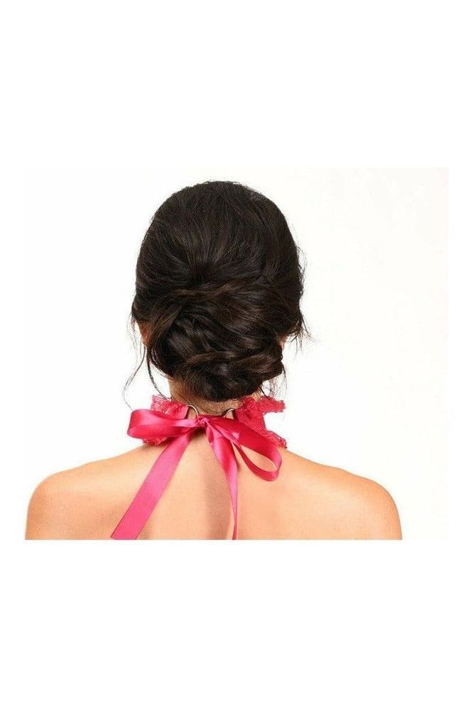 Kitten Collection Fuchsia/Fuchsia Lace Choker - Daisy Corsets