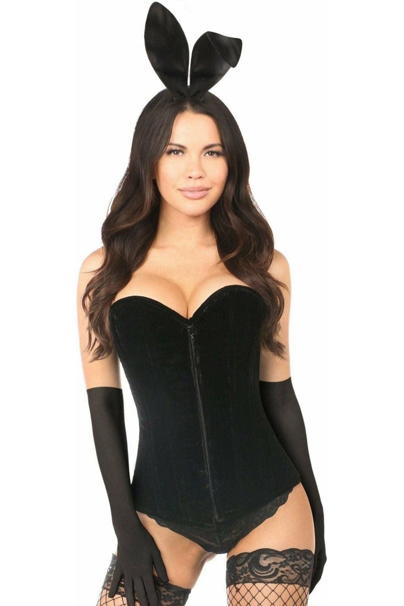 Lavish 4 PC Velvet Bunny Corset Costume - Daisy Corsets