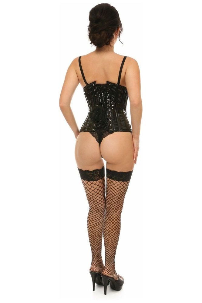 Lavish Black Patent Underbust Corset - Daisy Corsets
