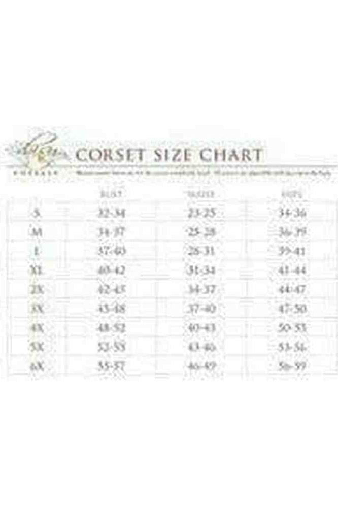 Lavish Black Satin Overbust Corset w/Busk Closure - Daisy Corsets