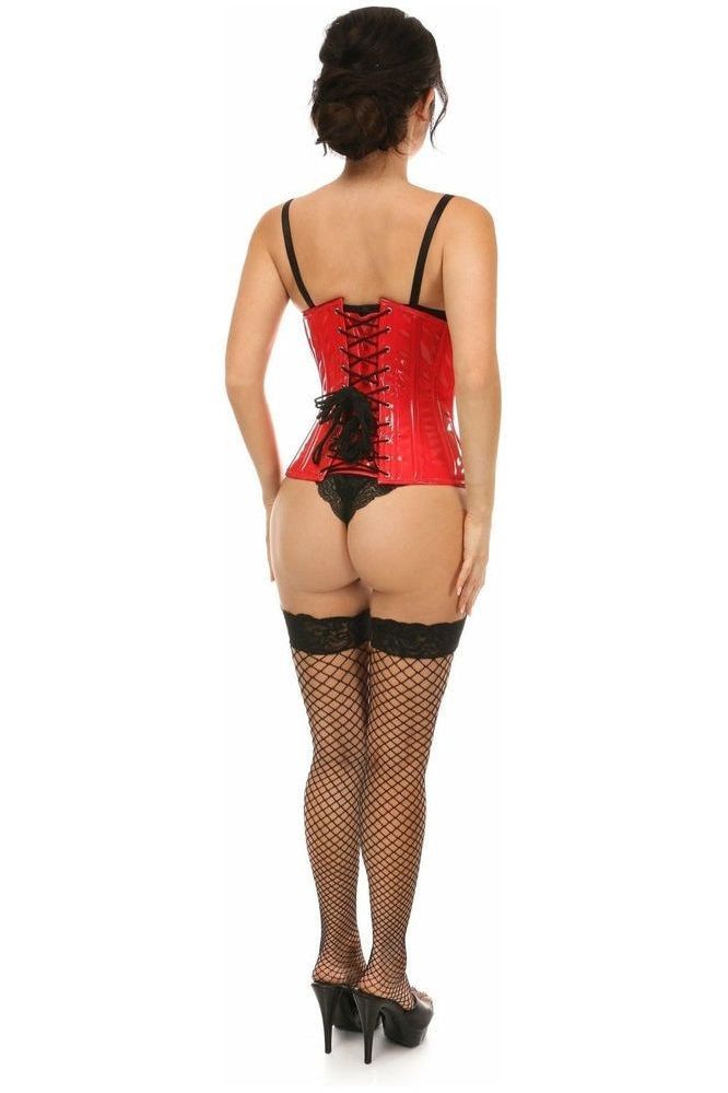 Lavish Red Patent Underbust Corset - Daisy Corsets