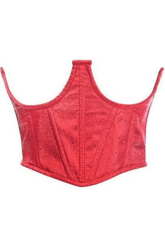 Lavish Wine Brocade Open Cup Waist Cincher - Daisy Corsets