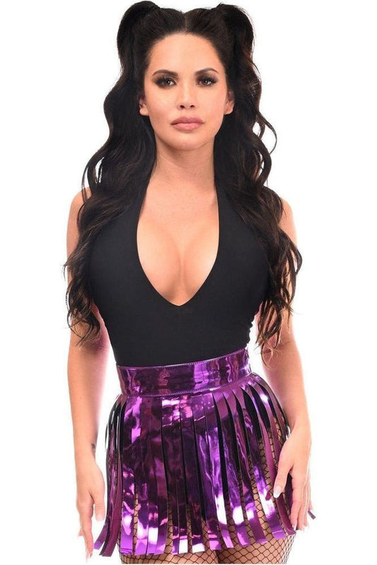 Purple Metallic Fringe Skirt - Daisy Corsets