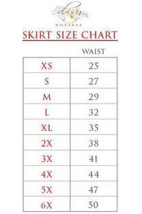 Purple Skulls Gothic Print Stretch Lycra Skirt - Daisy Corsets