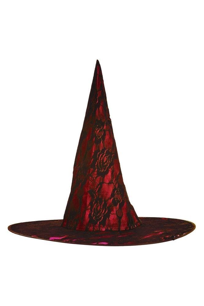 Red Lace Witch Hat - Daisy Corsets