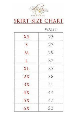 Red Plaid Faux Leather Fringe Skirt - Daisy Corsets