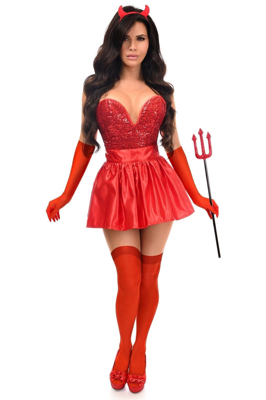 Top Drawer 5 PC Premium Devil Corset Costume - Daisy Corsets