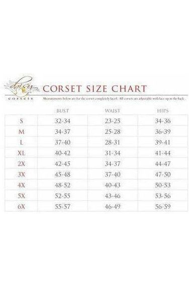 Top Drawer Black Satin Steel Boned Corset w/Straps - Daisy Corsets