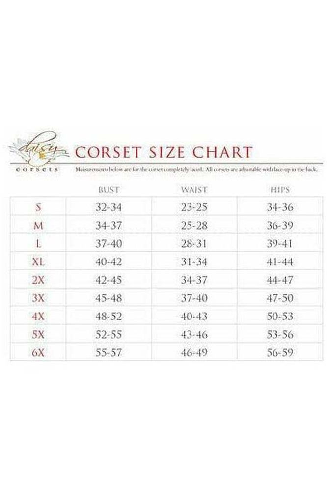 Top Drawer Faux Leather & Gold Brocade Steel Boned Under Bust Corset - Daisy Corsets