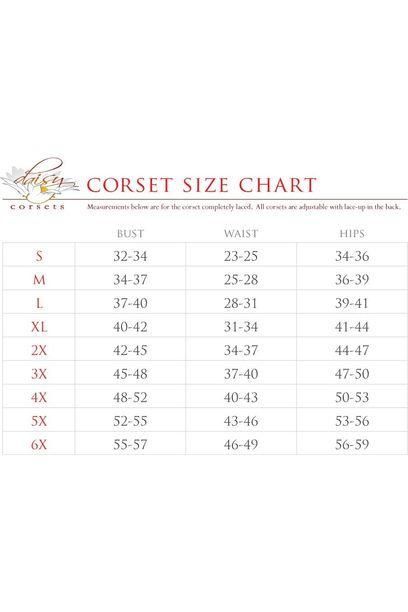 Top Drawer Nude Mesh & Black Patent Steel Boned Corset - Daisy Corsets
