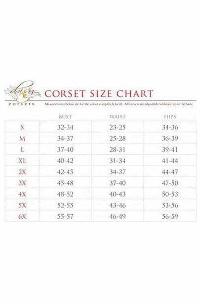 Top Drawer Rainbow Glitter PVC Steel Boned Underbust Corset w/Lace - Up Front - Daisy Corsets