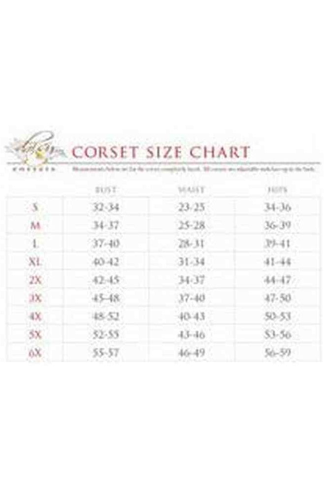 Top Drawer Red w/Black Lace Double Steel Boned Curvy Cut Waist Cincher Corset - Daisy Corsets