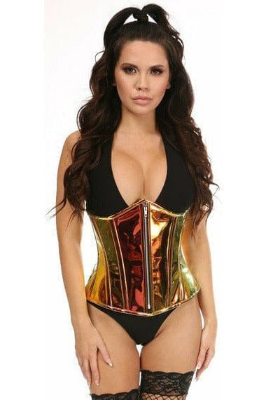 Top Drawer Sunset Holo Steel Boned Underbust Corset - Daisy Corsets