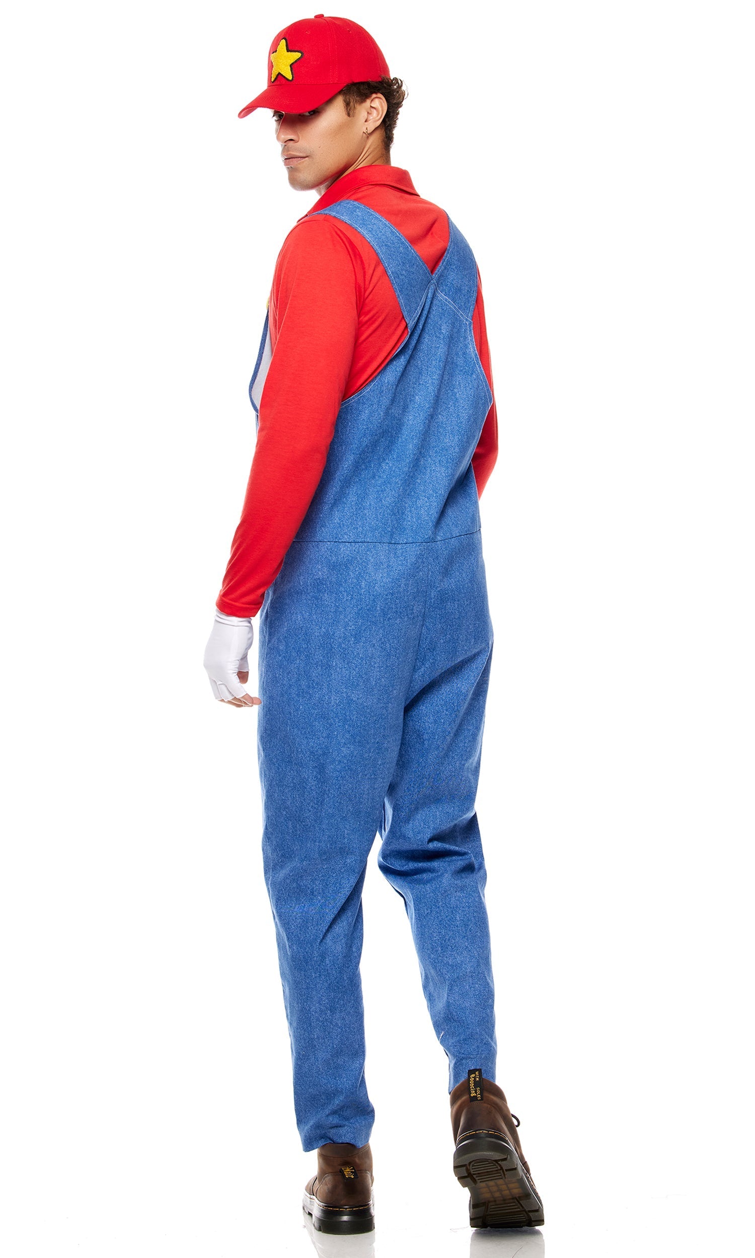 Men's Power Up Video Game Character Costume: Iconic 4-Piece Cosplay Outfit