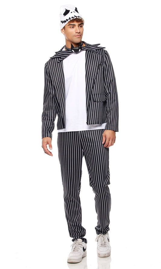 Spooky Pumpkin King Men's Movie Character Halloween Costume 4-Piece Set