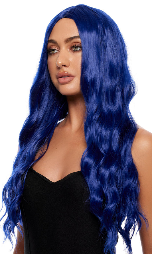 Blue Wavy Wig