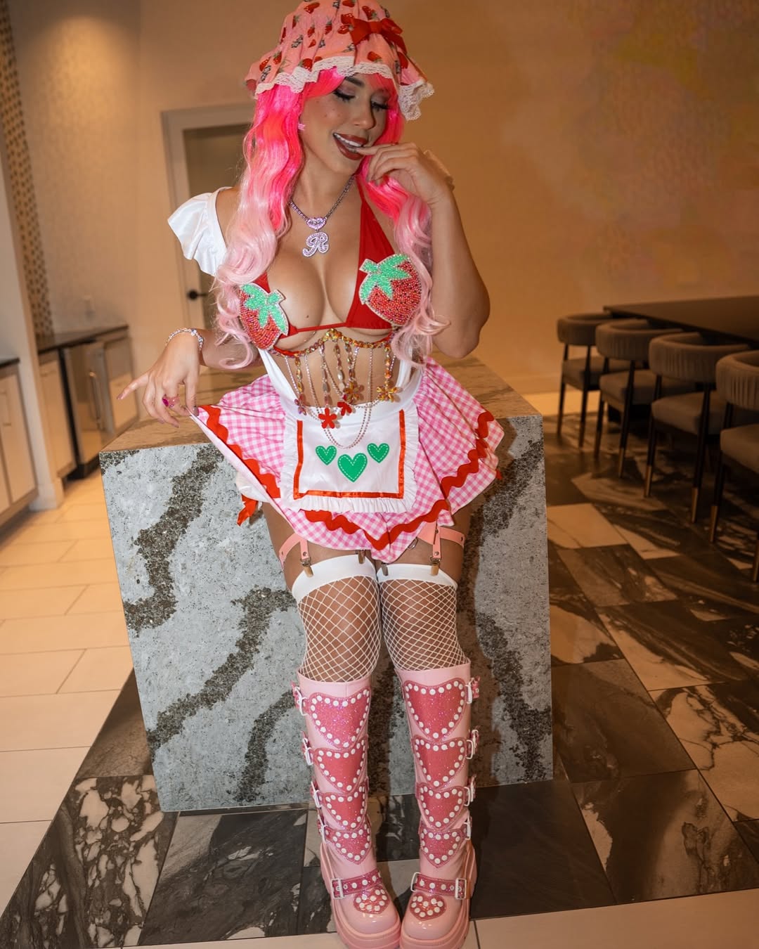 Strawberry Cutie costume styled