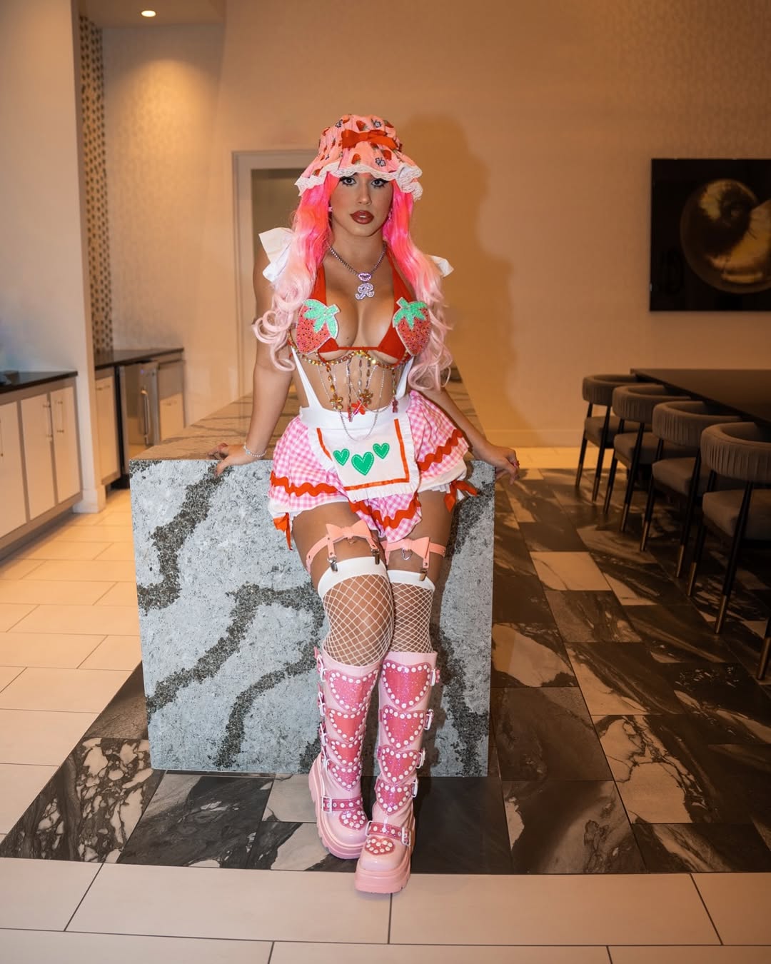 Strawberry Cutie costume styled