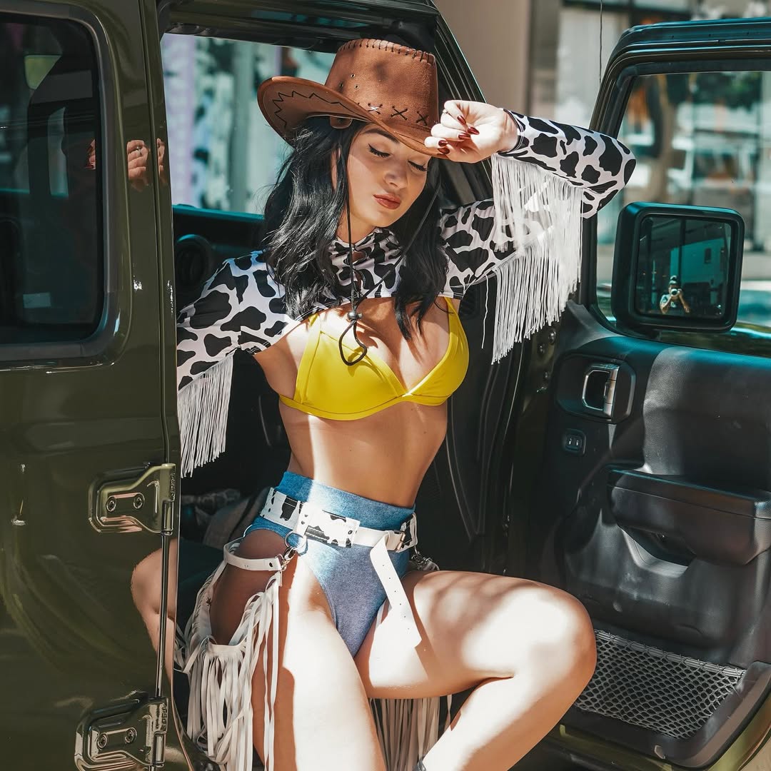 Sexy Cowgirl with cow print