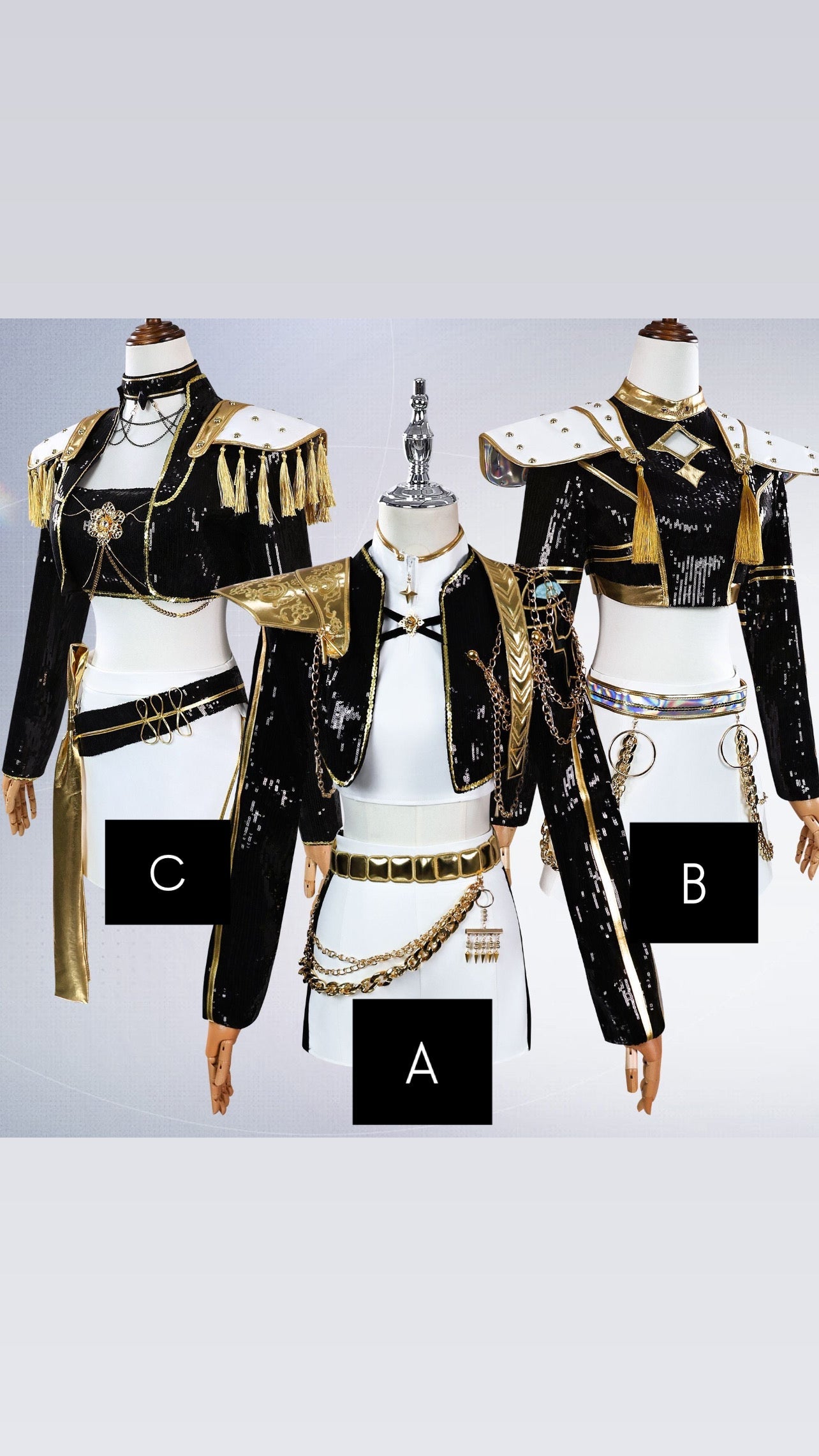 Pop Anime Girl Band Black Sequin Adult Mira style C