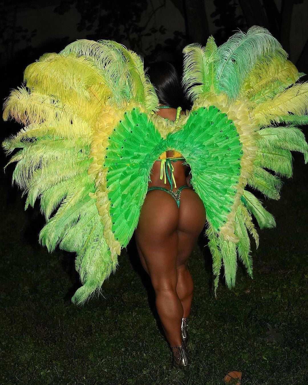 Exclusive  Nemesis Custom Green studded Bikini