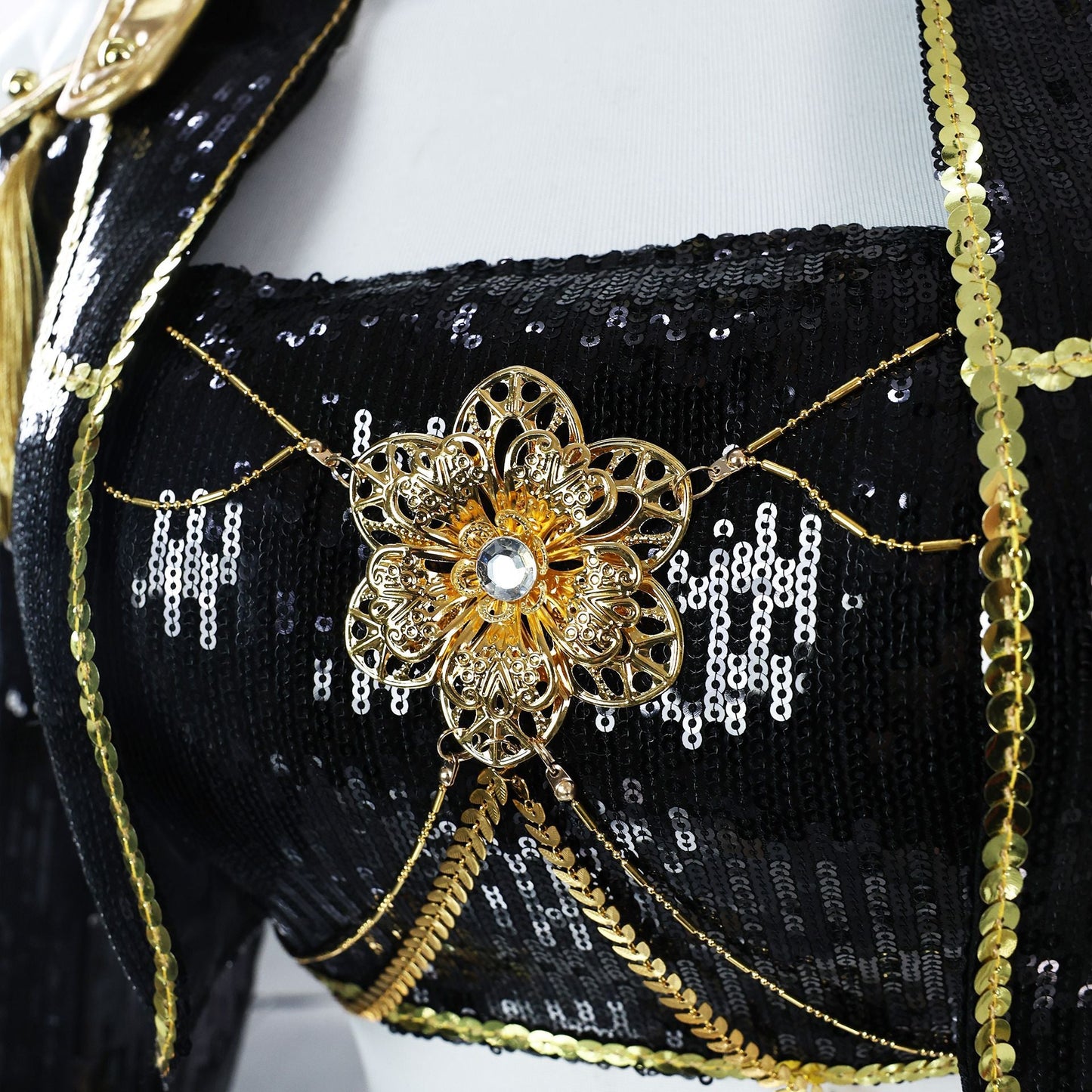 Pop Anime Girl Band Black Sequin Adult Mira style C