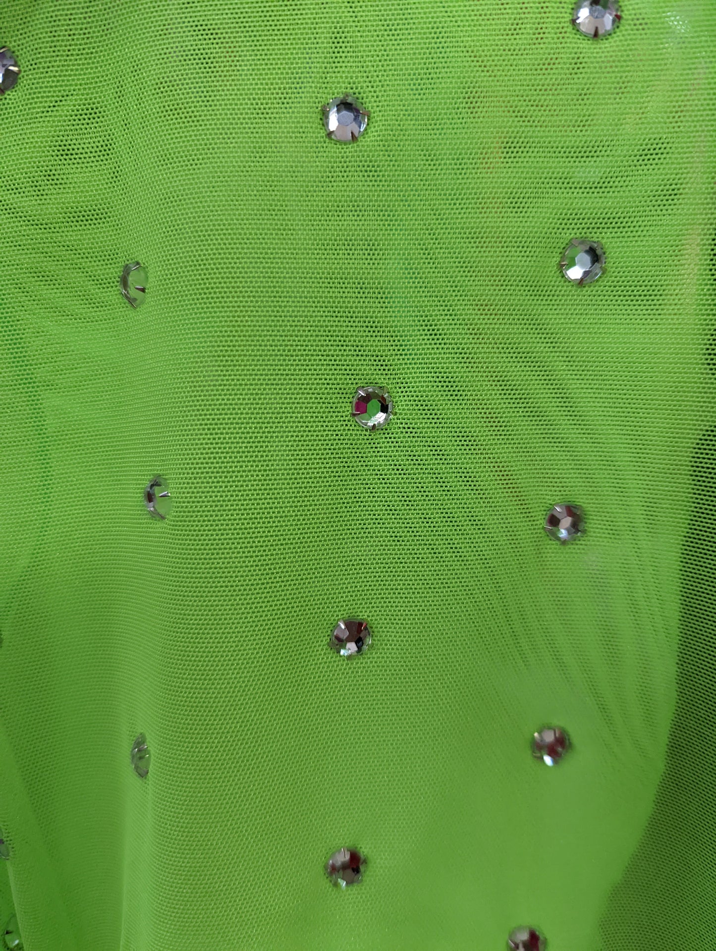 Slingshot Mesh Romper w/Rhinestones