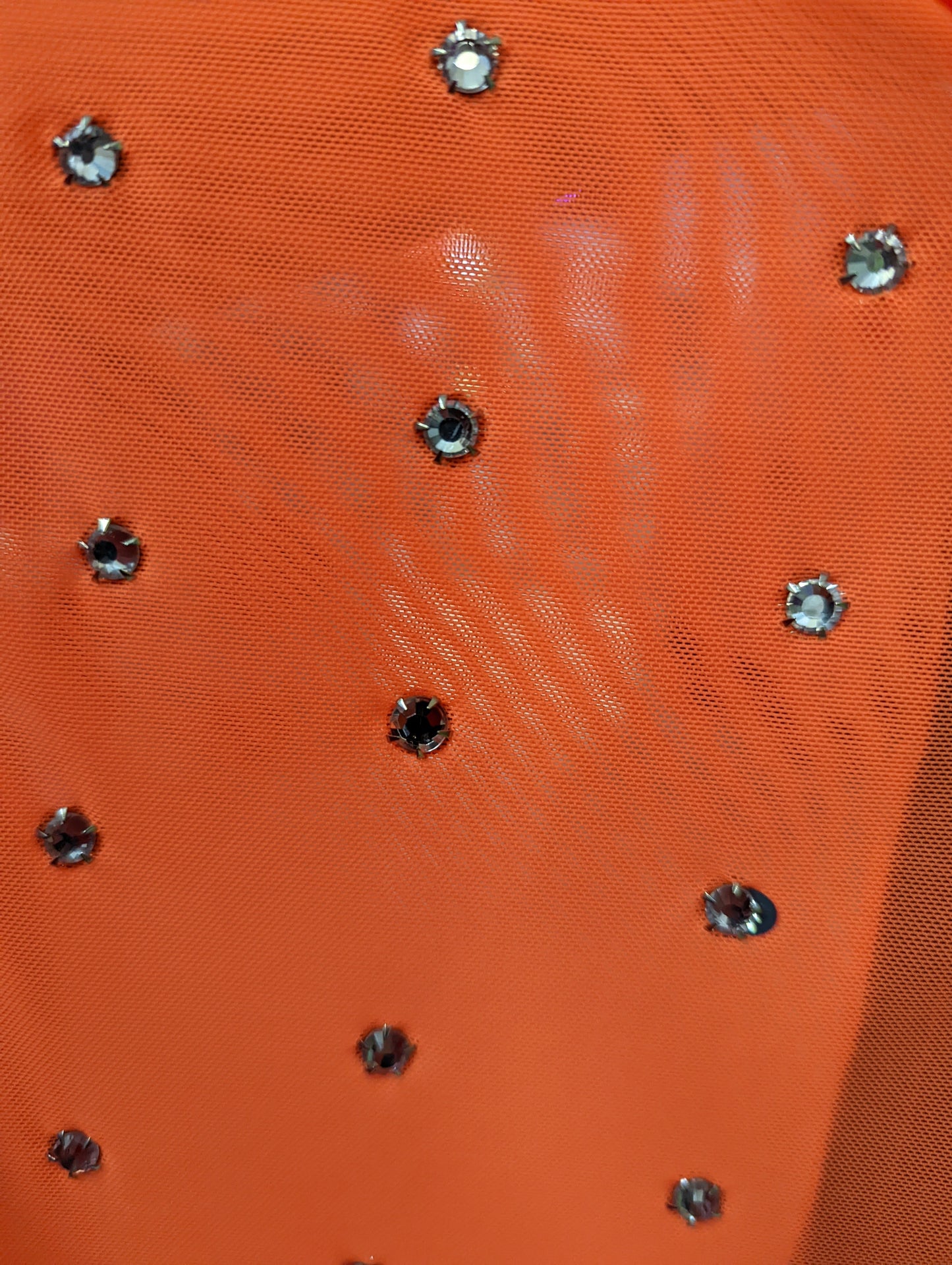 Slingshot Mesh Romper w/Rhinestones