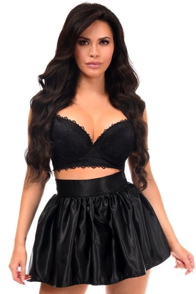 Black Satin Skirt - Daisy Corsets