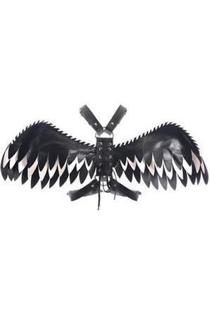 Black & White Layered Wing Body Harness - Daisy Corsets