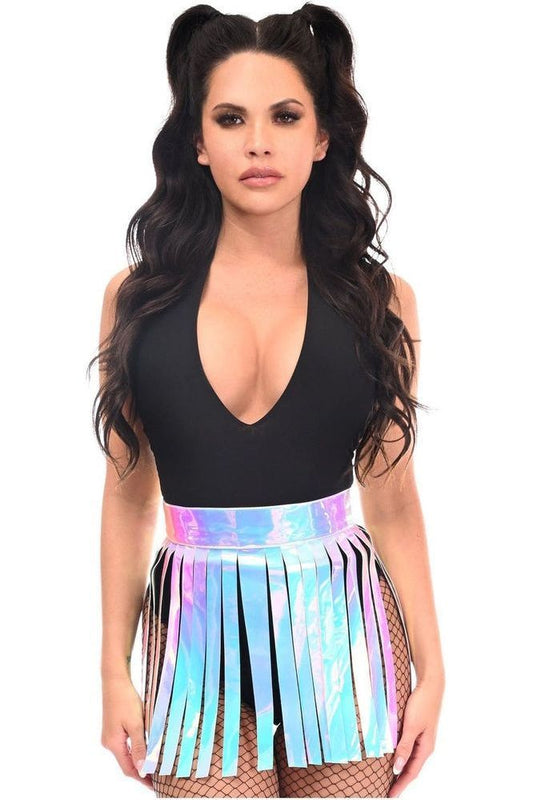 Blue/Purple Holo Fringe Skirt - Daisy Corsets