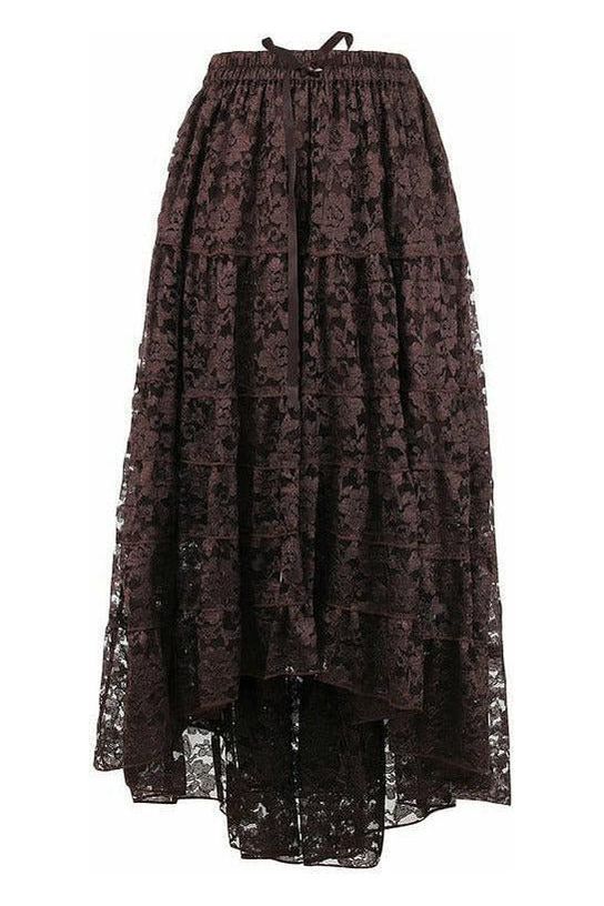 Brown Lace Skirt - Daisy Corsets