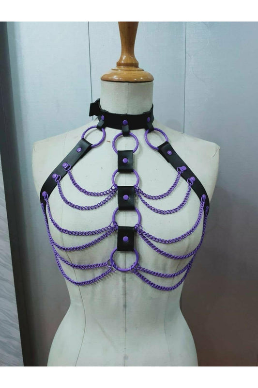 Candy Collection - Purple Chain Harness - Daisy Corsets