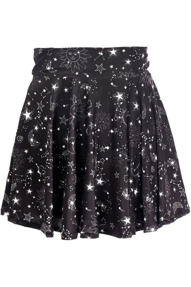 Celestial Print Stretch Lycra Skirt - Daisy Corsets