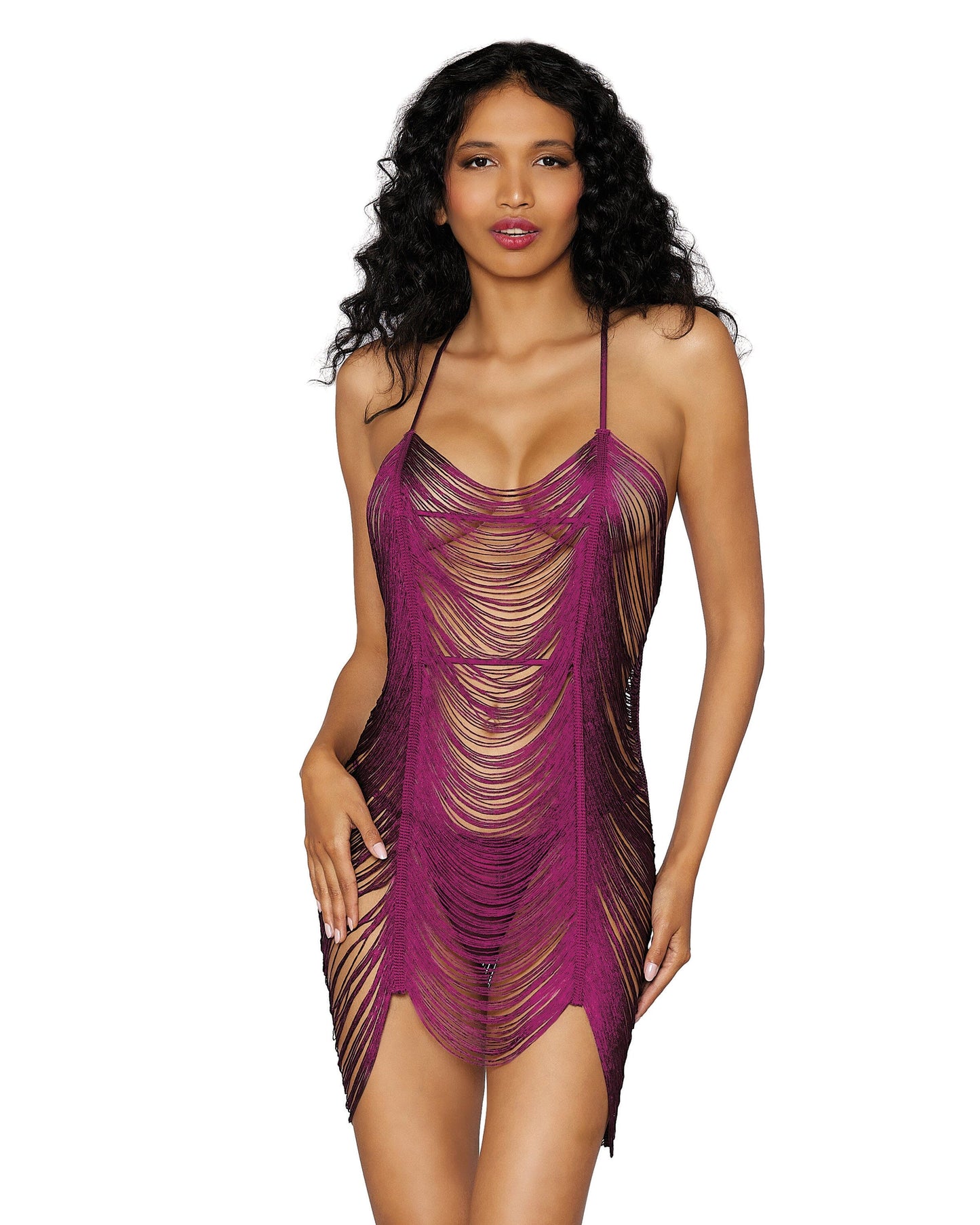 Dreamgirl Draped Fringe Chemise
