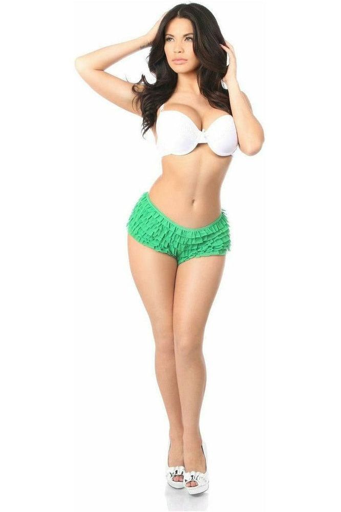 Green Ruffle Panty w/Bow - Daisy Corsets