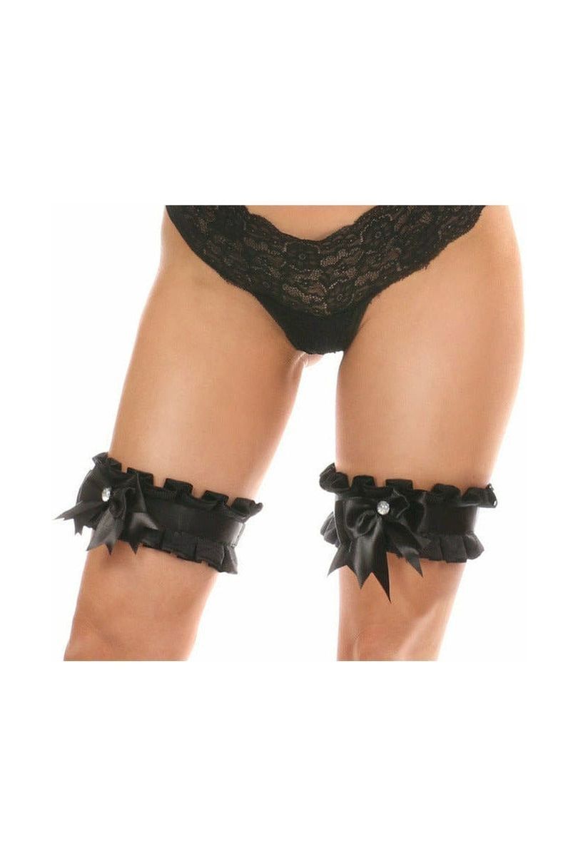 Kitten Collection Black Lace Leg Garters (set of 2) - Daisy Corsets