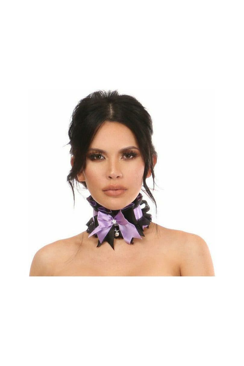 Kitten Collection Lavender/Black Lace Choker - Daisy Corsets