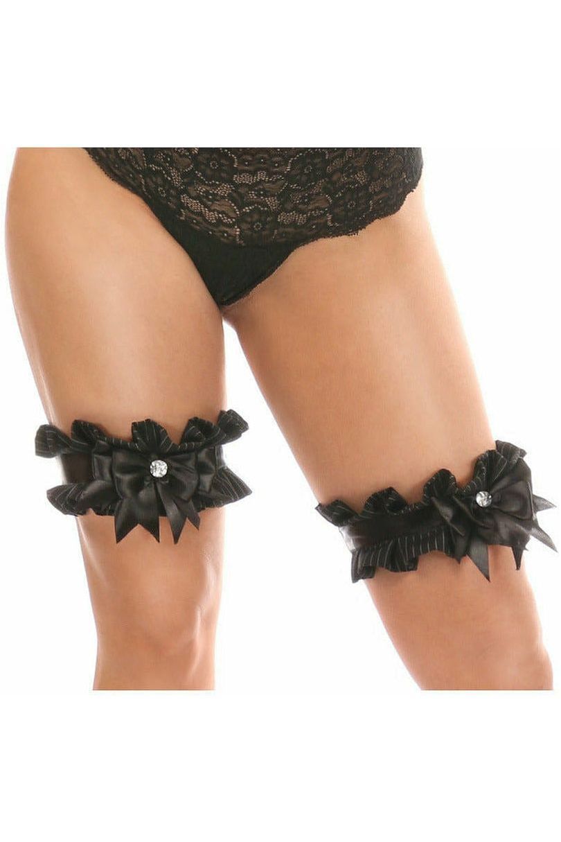 Kitten Collection Pinstripe Leg Garters (Set of 2) - Daisy Corsets