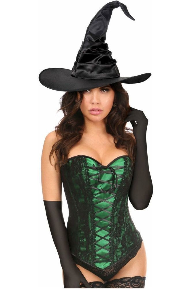 Lavish 3 PC Green Lace Witch Corset Costume - Daisy Corsets