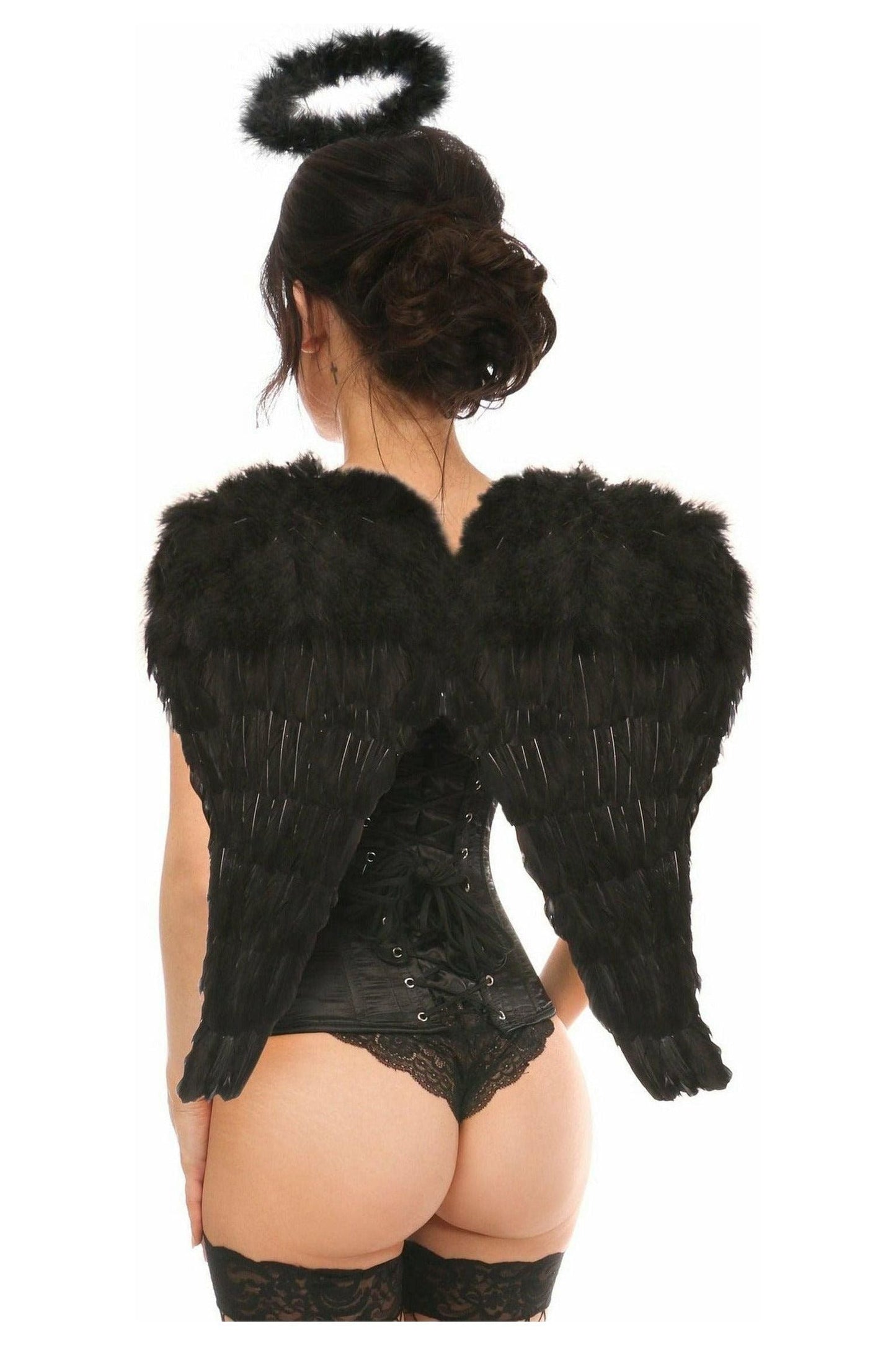 Lavish 3 PC Sexy Midnight Angel Corset Costume - Daisy Corsets