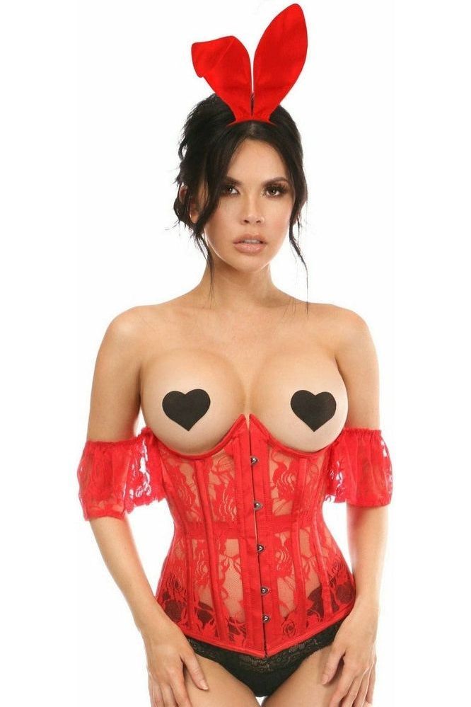Lavish 3 PC Sexy Red Bunny Corset Costume - Daisy Corsets
