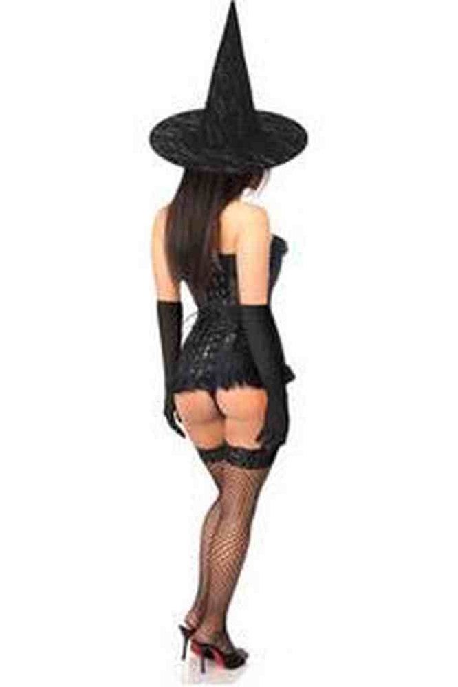 Lavish 3 PC Sheer Lace Witch Corset Costume - Daisy Corsets