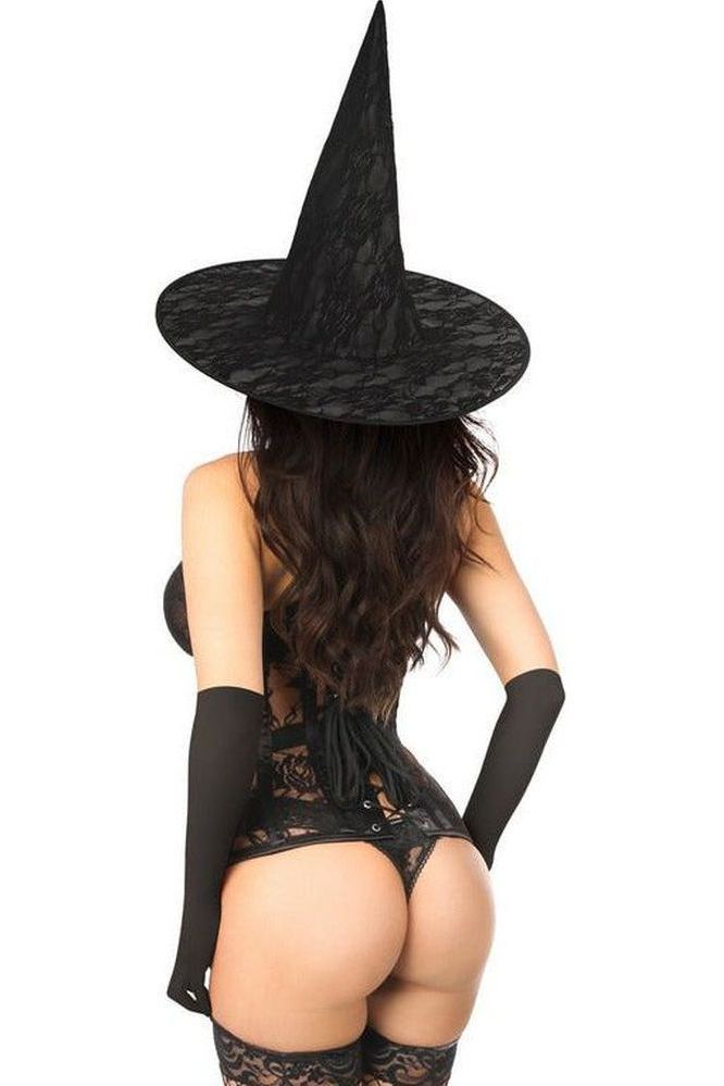 Lavish 3 PC Sheer Witch Corset Costume - Daisy Corsets